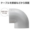 LD-GAM57MGY 配線カバー モール 接続ユニット 曲ガリ 【 床用モール LD-GA1507MGY 専用 】 エレコム 06136168