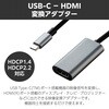 ECAD-CHDMI015B USB Type-C - HDMI �ϊ� ( USB-C �v���O to HDMI�|�[�g�~1 ) 4K 30Hz ���ϋv ���b�V���P�[�u�� �G���R�� 06136938