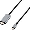ECCAC-CHDMI20B USB Type-C - HDMI 変換ケーブル ( USB-C プラグ to HDMIプラグ ) 4K 30Hz 高耐久 メッシュケーブル エレコム 06136965
