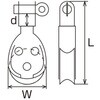 EA987S-1 25mm [ステンレス製]プーリーブロック エスコ 06161942