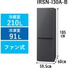 IRSN-I30A-B 冷凍冷蔵庫 301L アイリスオーヤマ 06165297