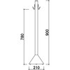 GSP-01 屋外用チェーンパーテーションスタンド シンエイ[店舗什器・備品] 06183270