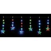 7892-864 クリスマスイルミネーション LED6連スターカーテンライト 61球 幅155×高さ73cm ストア・エキスプレス 06208111