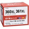 INK-C360361XL-BK2PCL キヤノン用詰め替えインク BC-360XL/361XL 4色 オーム電機 06210999