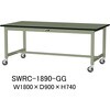 軽量作業台/耐荷重160kg_移動式H740_塩ビシート天板_ワークテーブル300シリーズ 山金工業