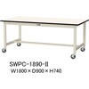 軽量作業台/耐荷重160kg_移動式H740_ポリエステル天板_ワークテーブル300シリーズ 山金工業