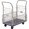 GC-S107 ゴールドキャリープレス運搬車 金網式両袖ハンドル(フットブレーキ付) ゴールドキャリー 06519190