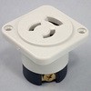 抜止形機器用アウトレット 白 アメリカン電機