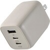 USB Type-C コンセント 充電器 PD 65W PPS USB-C×2 USB-A×1 折りたたみプラグ 小型 軽量 GaN採用 &me エレコム