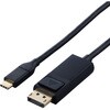 CAC-CDP10BK2 USB Type-C - DisplayPort 変換ケーブル ( USB-Cプラグ to DPプラグ ) 4K 60Hz エレコム 06670941