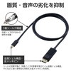 CAC-CDP10BK2 USB Type-C - DisplayPort 変換ケーブル ( USB-Cプラグ to DPプラグ ) 4K 60Hz エレコム 06670941
