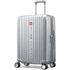CYGNUS(シグナス) スーツケース 66cm 無料預入/73L/5cm拡張/ダブルファスナー/TSAロック/ネームタグ・スーツケースカバー付/メタルシルバー SWISS MILITARY
