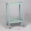 Y101A-S-AS 【組立済み】サイレントプラスチックワゴン 静音キャスタータイプ アズワン 06774752
