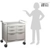 MS24E-AS 【組立済み】モバイルストアーカート MS24シリーズ アズワン 06775050