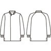 ST001-0182-3L サービスコート兼用長袖 白/ネイビー 住商モンブラン 06798421