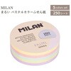 MLN41671P250 MILAN ラウンド型付箋 パステル 5色 250枚入 MILAN 06799507