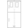 BPS7267VP 引込開閉器盤用キャビネット2扉2窓屋根付(ステンレス製) Panasonic(パナソニック) 06826412