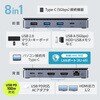 USB-CVDK15N ドッキングステーション USB TypeC 4K対応・HDMI×2画面出力 サンワサプライ 06835232