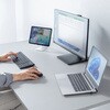 MA-WBIRS550BK ブルーLEDマウス Bluetooth 5.4/ワイヤレス 静音充電式液晶付き サンワサプライ 06835268