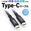 KU-10GCCP10010 USB TypeCケーブル USB 10Gbps PD100W映像出力対応 サンワサプライ 06835311