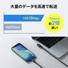 KU-10GCCP10010 USB TypeCケーブル USB 10Gbps PD100W映像出力対応 サンワサプライ 06835311