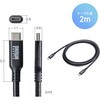 KU-10GCCP10020 USB TypeCケーブル USB 10Gbps PD100W映像出力対応 サンワサプライ 06835426