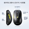 MA-WBIRS550Y ブルーLEDマウス Bluetooth 5.4/ワイヤレス 静音充電式液晶付き サンワサプライ 06835442
