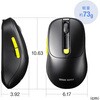 MA-WBIRS550Y ブルーLEDマウス Bluetooth 5.4/ワイヤレス 静音充電式液晶付き サンワサプライ 06835442