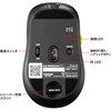MA-WBIRS550Y ブルーLEDマウス Bluetooth 5.4/ワイヤレス 静音充電式液晶付き サンワサプライ 06835442