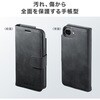 PDA-IPH030BK スマートフォンケース 脱着式手帳型 Apple iPhone 17e/16e用 サンワサプライ 06835557