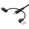 500-USB108BK USB TypeCケーブル データブロッカーアダプタ付き PD60W対応 サンワダイレクト 06835916