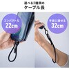 500-USB105BK USB TypeCケーブル ショートストラップ型 PD240W対応 サンワダイレクト 06836020