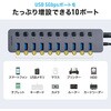 400-HUBA23GM-12 USBハブ USB 5Gbps スイッチ付き サンワダイレクト 06836099
