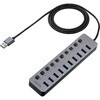 400-HUBA23GM-12 USBハブ USB 5Gbps スイッチ付き サンワダイレクト 06836099