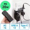 700-TAP093BK 電源タップ モバイルタイプ PD20W対応 サンワダイレクト 06836108