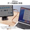 500-USB107BR USB TypeCケーブル ハンドストラップ型 PD240W対応 サンワダイレクト 06836126
