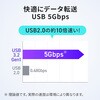 500-USB104-1 USB TypeC延長ケーブル USB 5Gbps PD100W対応 サンワダイレクト 06836212