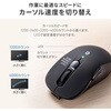 400-MABS225R IRセンサーマウス Bluetooth5.2 静音充電式 サンワダイレクト 06836300