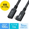 500-USB104-1L USB TypeC延長ケーブル USB 5Gbps PD100W対応 サンワダイレクト 06836406