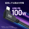 500-USB104-1L USB TypeC延長ケーブル USB 5Gbps PD100W対応 サンワダイレクト 06836406