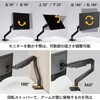 RS-MA491M1 モニターアーム(17～49インチ、1画面、ガススプリング式、補強プレート付) ラトックシステム 06837621