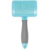 W26849 SelfTrimmer プッシュ掃除式 肌に優しいスリッカーブラシ Petio 06838296