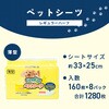 - ペットシーツ 薄型 レギュラーハーフ 約33×25cm 常陸化工 06847177
