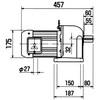 GM-S  1.5KW 1/60 ギヤードモータ(GM-Sシリーズ) 1.5KW 三菱電機 06870525