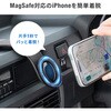 CAR-HLD15BK 車載ホルダー スマートフォン用 MagSafe取付け サンワサプライ 06875956