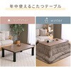 GLT-F12080(OBR/BK)+AKFS-2024HS(LB) こたつ布団セット 120×80cm  掛敷セット YAMAZEN(山善) 06883961