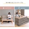 GKRN-105H(OBR)+AKFS-2024HS(OG) こたつ布団セット 105×75cm 掛敷布団セット 継脚付き YAMAZEN(山善) 06883480