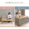 GKR-1053H(WBR)+AKFS-2024HS(OG) こたつ布団セット 105×75cm 掛敷セット 継脚付き YAMAZEN(山善) 06883909
