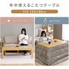 GKR-F1203H(NB)+AKFS-2024HS(MI) こたつ布団セット 120×80cm 掛敷セット 継脚付き YAMAZEN(山善) 06883672