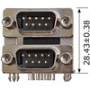 GB-DS9M-2FB D-SUBコネクタ9Pオス(基板取付用Lタイプ 2階建て) Asian Brand 06892939
